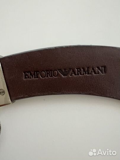 Кожаное колье украшение Emporio Armani