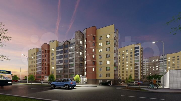 2-к. квартира, 45,5 м², 6/10 эт.