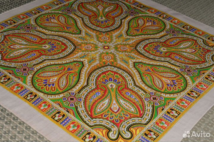 Шерстяной платок Япония 100% шерсть пейсли