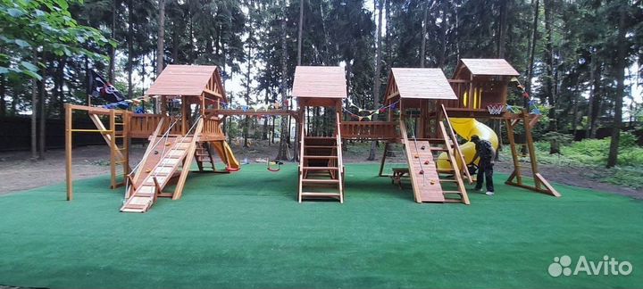 Детский комплекс песочница горка качели доставка