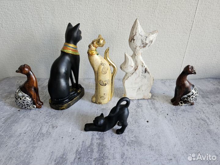 Фигурки кошек, набор 6 штук