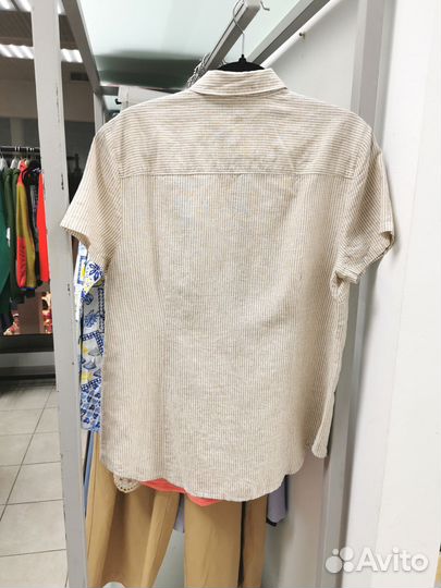 Новая женская рубашка J Crew S (44) лён/хлопок