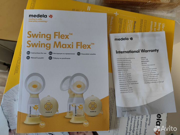 Молокоотсос medela swing flex электрический