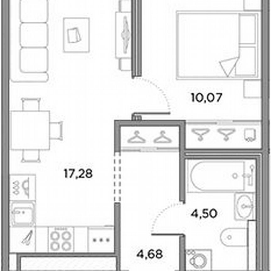 1-к. квартира, 36,5 м², 4/10 эт.