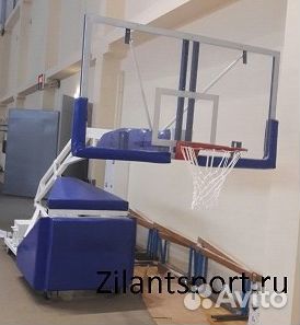 Стойка баскетбольная складная мобильная c выносом