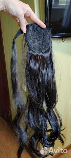 Хвост шиньон на липучке