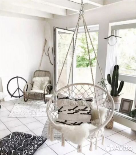 Подвесное кресло макраме