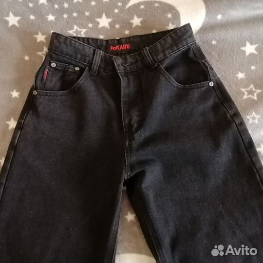 Джинсы широкие трубы