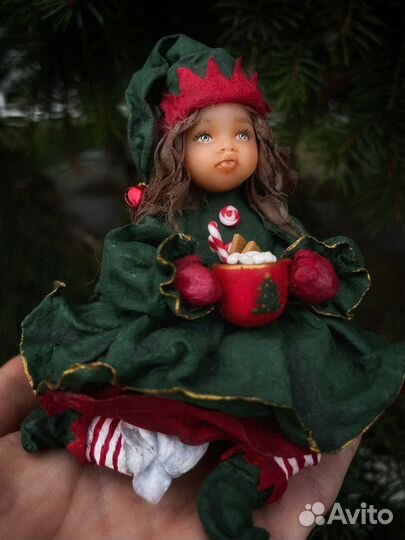 Авторская елочная игрушка ручной работы