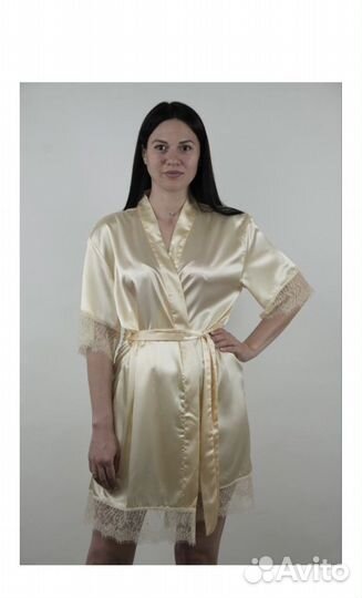 Халат женский шелковый новый