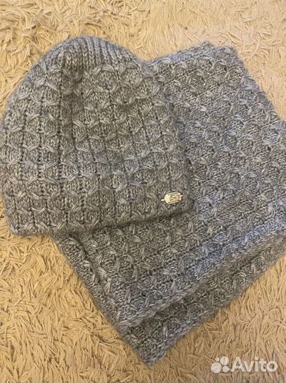Комплект шапка и шарф снуд новый