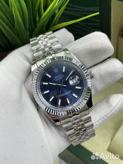 Мужские Механические Часы Rolex Datejust Blue