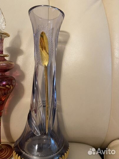 Вазы цветной хрусталь Чехия