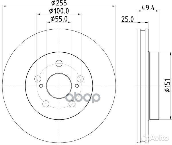 Диск тормозной перед ND1129K nisshinbo