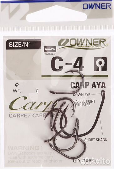 Owner Крючок Carp Aya BC №6 8шт