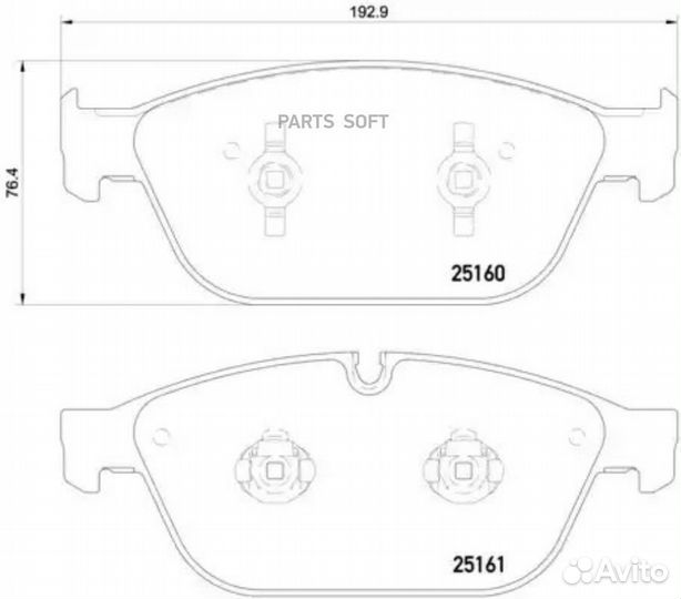 Brembo P85128 P85128 колодки дисковые передние\ Au
