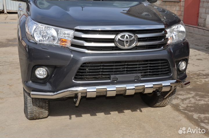 Защита переднего бампера Toyota Hilux волна G