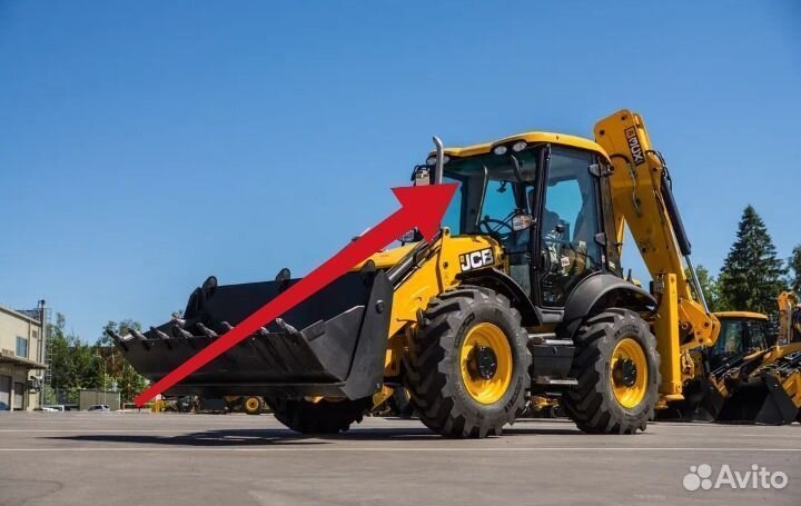 Замена лобового кузовного стекла на JCB 3cx4cx