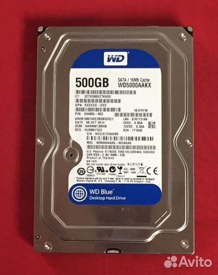 Жесткие диски 500 Гб проверенные пк и ноутбук