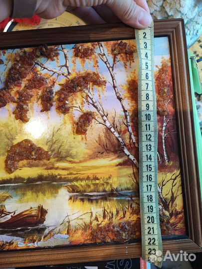 Картина с янтарем 23х32