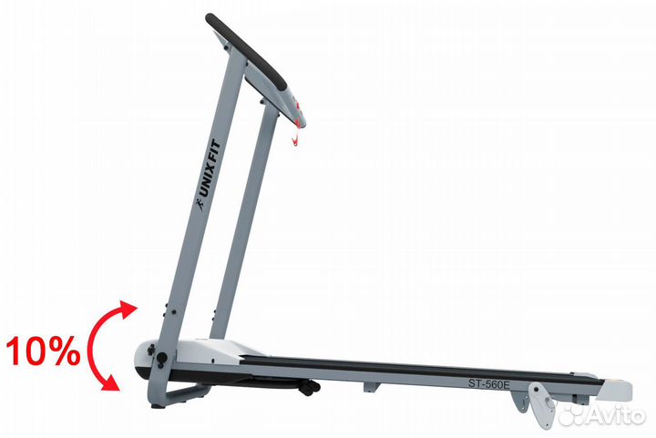 Беговая дорожка Unixfit ST-560E White + коврик