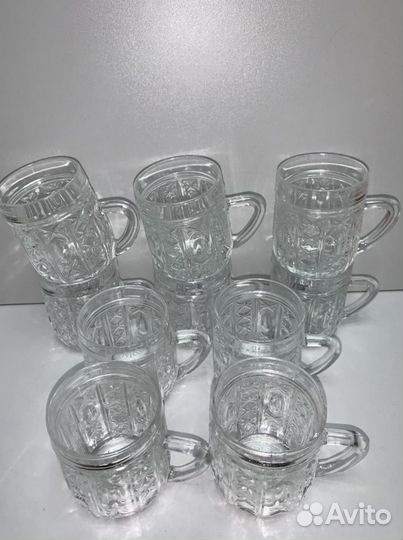 Хрустальные кружечки 10 штук