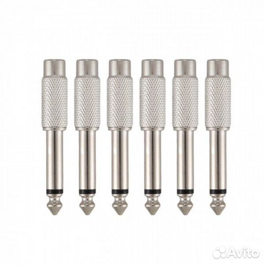 Переходник 6.3 штекер - RCA (тюльпан) гнездо