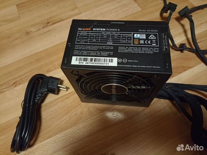Блок питания Be quiet 600w