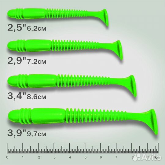 Силиконовые приманки виброхвост GUM Keed в ассорт