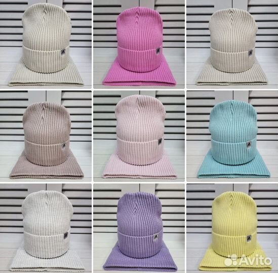 Шапка и снуд адидас унисекс 48-54 размер