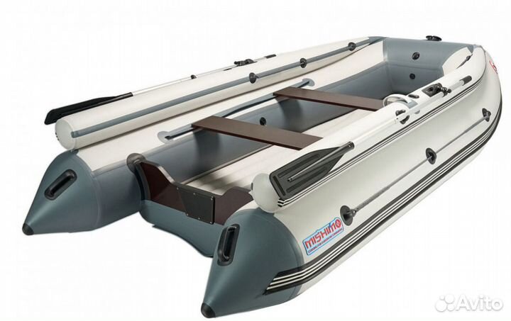 Лодка mishimo lite DF 430-серый/белый
