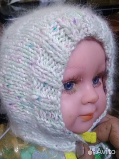 Шапка из кроличьей пряжи