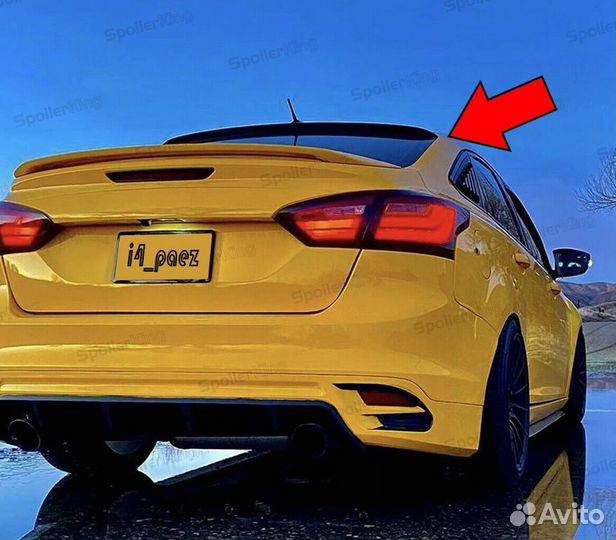 Спойлер на заднее стекло Ford Focus 3