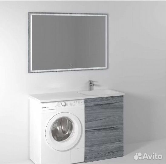 Тумба с раковиной над стиральной машиной