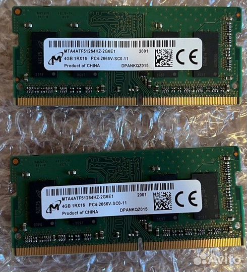 Micron 8Gb (2*4Gb) DDR4 2666 SO-dimm