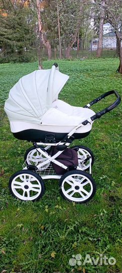 Коляска 2 в 1 индиго экокожа