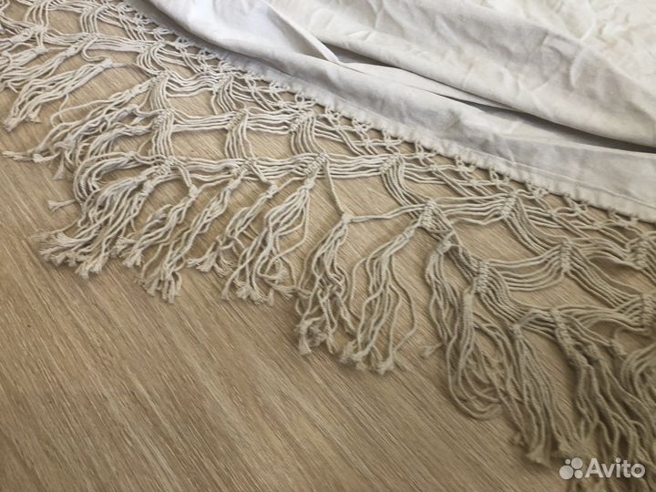 Новый гамак 150х200 бежевый с бахромой