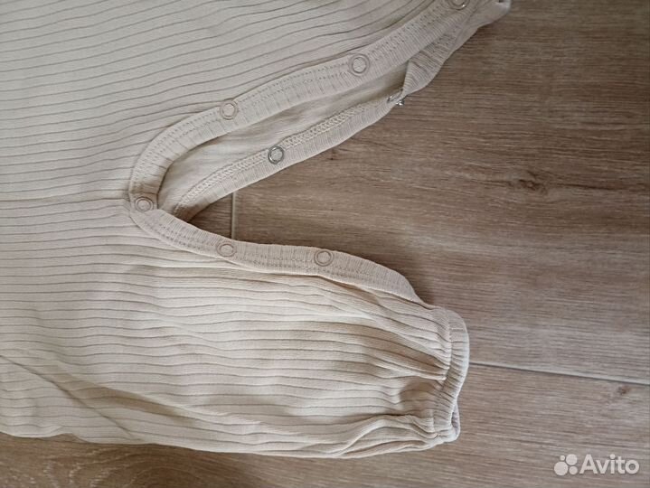 Слип комбинезон для малышей 68 бежевый