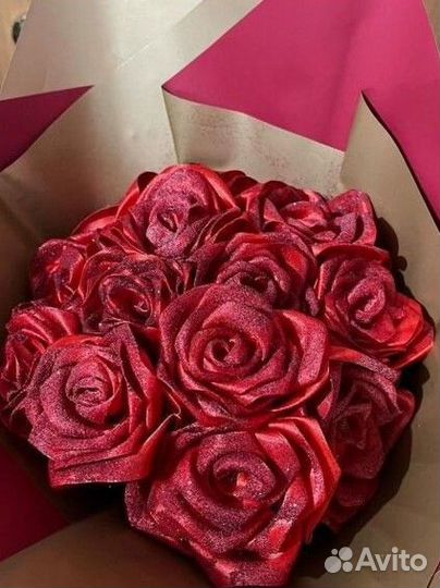 Букеты из атласных лент