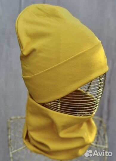 Комплект шапка и снуд унисекс, новый