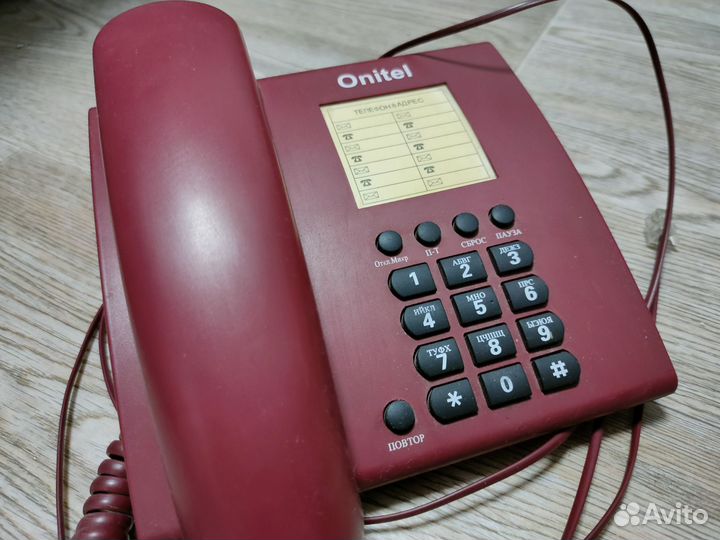 Стационарный телефон onitel ONI-686 вишнёвый