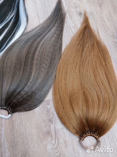 Накладной хвост омбре блонд вналичии