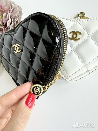 Chanel mini сумочка сердца клатч