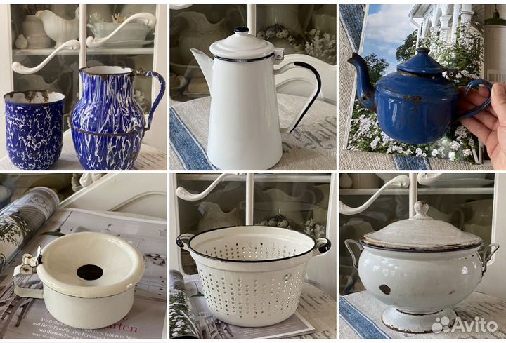 Эмалированная посуда старинная