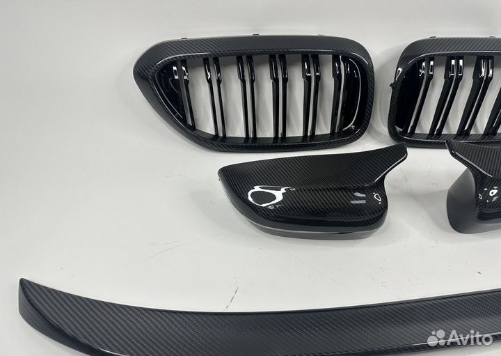Спойлер ноздри зеркала дорест Карбон BMW G30 M5