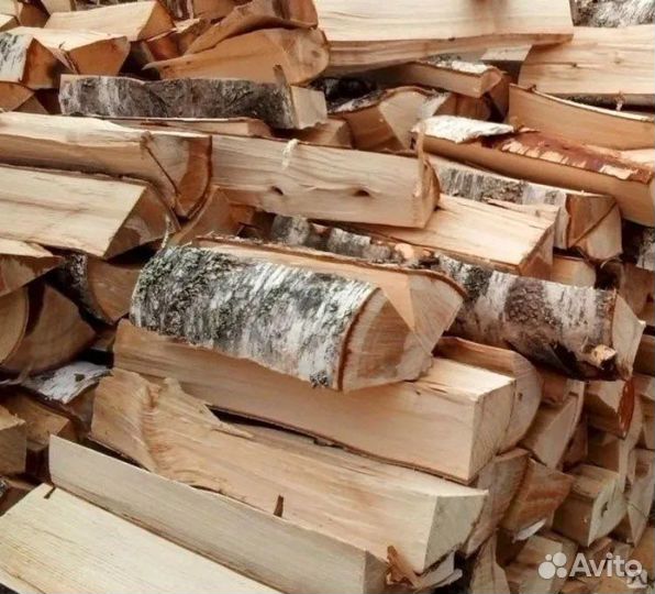 Колотые березовые дрова. Естественной сушки