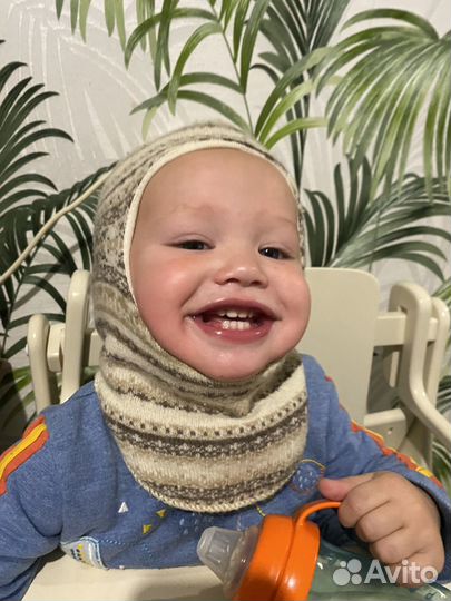 Шапка шлем для мальчика