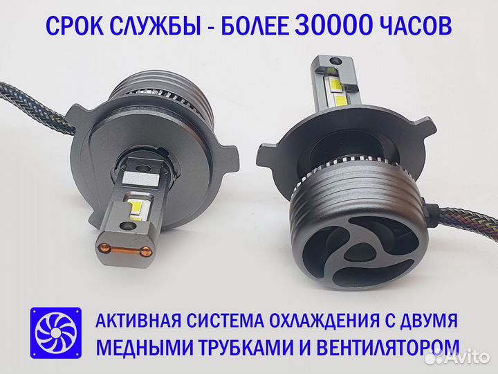 Светодиодные Лампы LED H4 Premium 120W