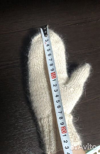 Варежки женские цвет молочный