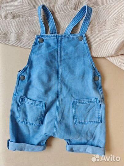 Джинсовый комбинезон шорты hm 74, 86 новый